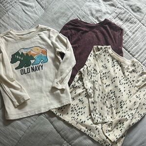 3 long sleeve Old Navy shirts.